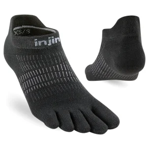 Injinji Womens Run Lightweight NoShow  Black