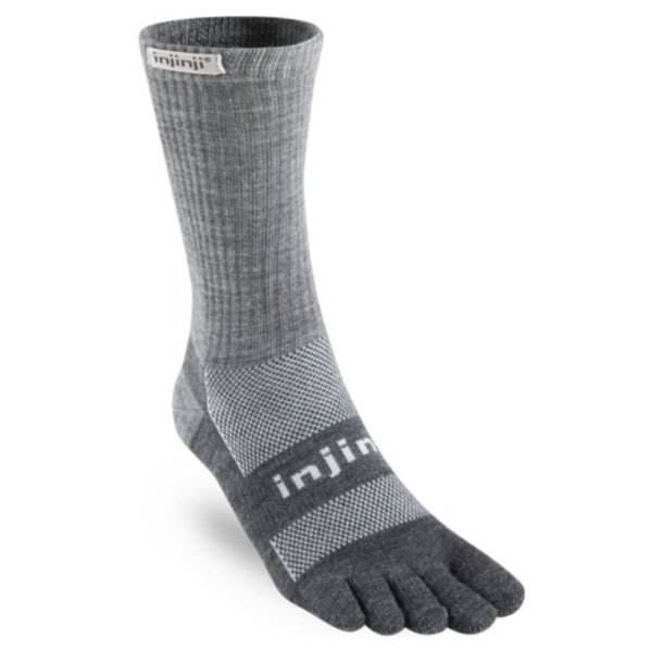 Injinji Outdoor Midweight Crew Nuwool Charcoal 